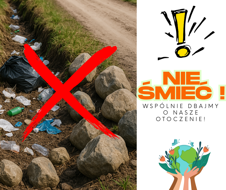 NIE ŚMIEĆ ! WSPÓLNIE DBAJMY O NASZE OTOCZENIE !