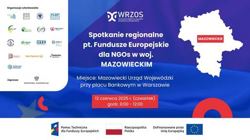 Fundusze Europejskie – korzyści i możliwości dla organizacji pozarządowych w województwie mazowieckim